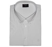 Espionage Big Size Mens Cotton Rich Short Sleeve Plain Shirt (149) in White in 5XL