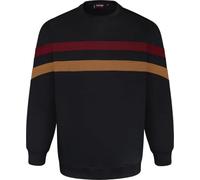 Espionage Crew Neck Laid On Stripe Sweat Shirt For Men (LW163) in Navy, 4XL