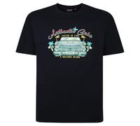 Espionage Graphic T-Shirt Cuba Print Short Sleeve Crew Neck Cotton Casual Mens Plus Size 2XL-8XL T403 (UK, Alpha, 3XL, Plus, Regular, Navy)