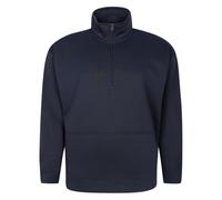Espionage Half Zip Sweatshirt For Men in Black, 5XL