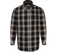 Espionage Long Sleeve Check Shirt for Men in Black/Grey, 3XL