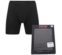 Espionage Mens Big Size 2 Pack Bamboo Boxer Shorts (U010D) in Black 3XL