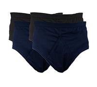 Espionage Mens Big Size 4 Pack Classic Y Front Briefs in Black/Navy in 6XL