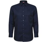 Espionage Mens Big Size Button Down Collar Long Sleeve Shirt (150) in Navy in 3XL
