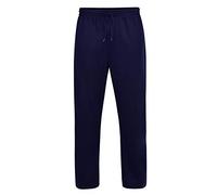Espionage Mens Big Size Open Hem Fleece Joggers (001) in Black in 4XL