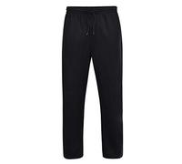 Espionage Mens Big Size Open Hem Fleece Joggers (001) in Black in 7XL