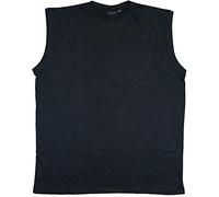 Espionage Mens Big Size Pure Cotton Muscle Vest/Sleeve Less Tee in Black in 4XL
