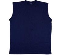 Espionage Mens Big Size Pure Cotton Muscle Vest/Sleeve Less Tee in Navy in 5XL