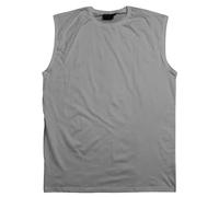 Espionage Mens Big Size Pure Cotton Muscle Vest/Sleeve Less Tee in Silver Marl in 2XL