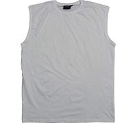 Espionage Mens Big Size Pure Cotton Muscle Vest/Sleeve Less Tee in White in 3XL