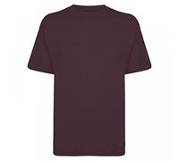 Espionage Mens Big Size Triple Pack Premium Combed Cotton Crew Neck Tee Shirt in Burgundy 7XL