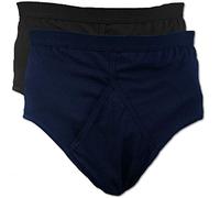 Espionage Mens Big Size Twin Pack Y Front Briefs in Black/Navy in 5XL