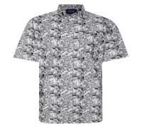 Espionage Mens Floral Monochrome Big & Tall Short Sleeve Shirt