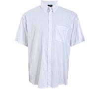 Espionage Men's Kingsize SH147 Plain Collar Short Sleeve Shirt 3XL-60 (to fit 50-52") White