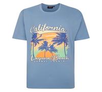 Espionage Mens Laguna Beach Big & Tall Short Sleeve T-Shirt - Blue - 3XL