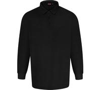 Espionage Mens Long Sleeve Pure Cotton Polo Shirt - Black - 3XL