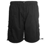Espionage Mens Medium Length Pure Cotton Cargo Shorts (042) in Black in 7XL