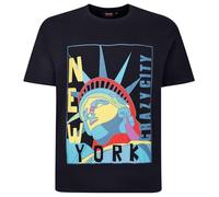 Espionage Mens New York Pop Art Big & Tall Short Sleeve T-Shirt - Navy - 3XL