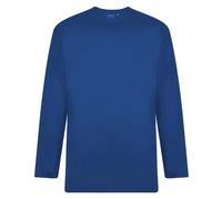 Espionage Men's Plain Round Neck Long Sleeve T-Shirt in 3 Colours 2XL to 8XL