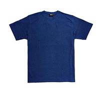 Espionage Men's Plus Size Poly Cotton Short Sleeve Tee Shirt (T015M) Dark Blue Marl in XXL