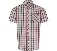 Espionage Mens Plus Size SH406 Check S/S Shirt 4XL White/Coral