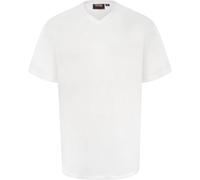 Espionage Mens Short Sleeve Essential V-Neck T-Shirt - White - 4XL