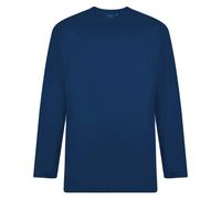 Espionage Plain Long Sleeve T Shirt Crewneck Big Size Kingsize 2-8XL Mens T015LS (UK, Alpha, 7XL, Plus, Regular, Dark Blue)