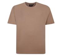 Espionage Plain Crew Neck Tee for Men in Mushroom, 4XL