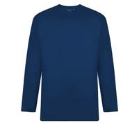 Espionage Plain Long Sleeve T Shirt Crewneck Big Size Kingsize 2-8XL Mens T015LS (UK, Alpha, 5XL, Plus, Regular, Dark Blue)