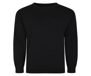 Espionage Plain Sweatshirt Long Sleeve Crew Neck Pullover Casual Mens Plus Size 2XL-8XL LW016A (UK, Alpha, 8XL, Plus, Regular, Black)