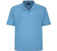 Espionage Polo Shirt Basic Plain Short Sleeve Pocket Cotton Mens 2XL-8XL P074A (UK, Alpha, 5XL, Plus, Regular, Mid Blue)