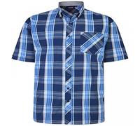 Espionage (SH385 Men's Plus Size Check Shirts in Navy 5XL