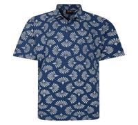 Espionage Shell Print Polo Shirt Short Sleeve Casual Mens Plus Size 2XL-8XL P219 (UK, Alpha, 7XL, Plus, Regular, Dark Blue)
