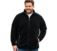 Espionage Sherpa Fleece Jacket Zip Up Collared Pockets Winter Mens 2XL-8XL FL043 (UK, Alpha, 4XL, Regular, Regular, Black)