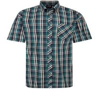 Espionage LTD Short-Sleeve Check Shirt for Men, Green, 4XL