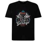 Espionage Short Sleeve T-Shirt for Men with Garage Bike Print in Garage Bike, 3XL