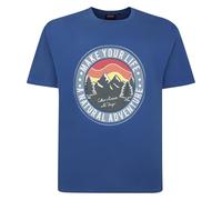 Espionage Short Sleeve T-Shirt for Men with Natural Adventure Print in Natural Adventure, 4XL
