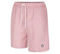 Espionage Swim Trunks Geometric Fish Print Shorts Mens Plus Size 2XL-6XL SW103 (UK, Alpha, XXL, Plus, Regular, Mauve/White)