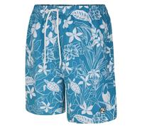 Espionage Swimshort for Men with Hawaiian Print in Blue, 2XL