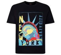 Espionage T Shirt New York Pop Art Print Crew Neck Printed Top Mens 2XL-8XL T423 (UK, Alpha, 4XL, Plus, Regular, Navy)