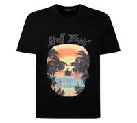 Espionage T Shirt Skull Travel Printed Crew Neck Casual Top Mens 2XL-8XL T432 (UK, Alpha, 4XL, Plus, Regular, Black)