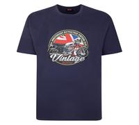 Espionage T Shirt Vintage Motorbike Printed Crew Neck Casual Top Mens 2-8XL T435 (UK, Alpha, 4XL, Plus, Regular, Slate Grey)