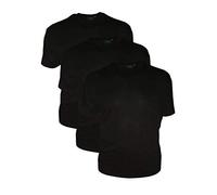 Espionage Triple Pack Premium Combed Cotton Crew Neck Tee Shirt in Black in 4XL