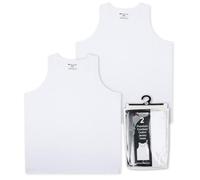 Espionage Twin Pack Vest for Men in White, 7XL
