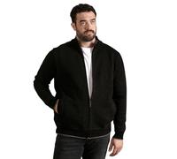 Espionage Zip Up Knitted Sweatshirt Long Sleeve Mens Plus Size 2XL-6XL ENRIQUE (UK, Alpha, 6XL, Plus, Regular, Black)