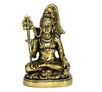 ESPLANADE 5" Brass Shiva Shiv Adiyogi Natraj Idol Murti Sculpture (Brass Shiva)
