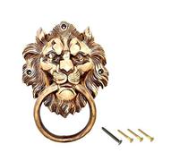 ESPLANADE - 7.5" Brass Lion Mouth Metal Door Knocker | Home Decor | Door Decor | Brass Door Knocker