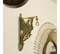 Esplanade Brass c- Traditional Handcrafted Wall Hanger for Diya Lamp, Bell, Home Décor (11.8" Inches)