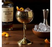 ESPLANADE Brass Chalice Goblet Shot Glasses Wine Coupes Glasses - 4.5" Inches Height, 60 ML