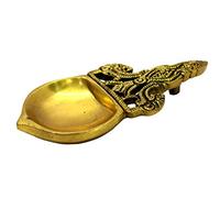 eSplanade - Brass Diya to burn Dhoop Kapoor | Oil Lamp | Deepam | Deepak | Kuthu Vilakku | Pooja Articles | 5.75" Inches Length